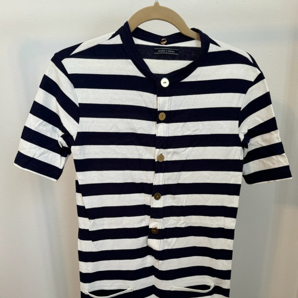MDS Stripes Navy & White Striped Dress